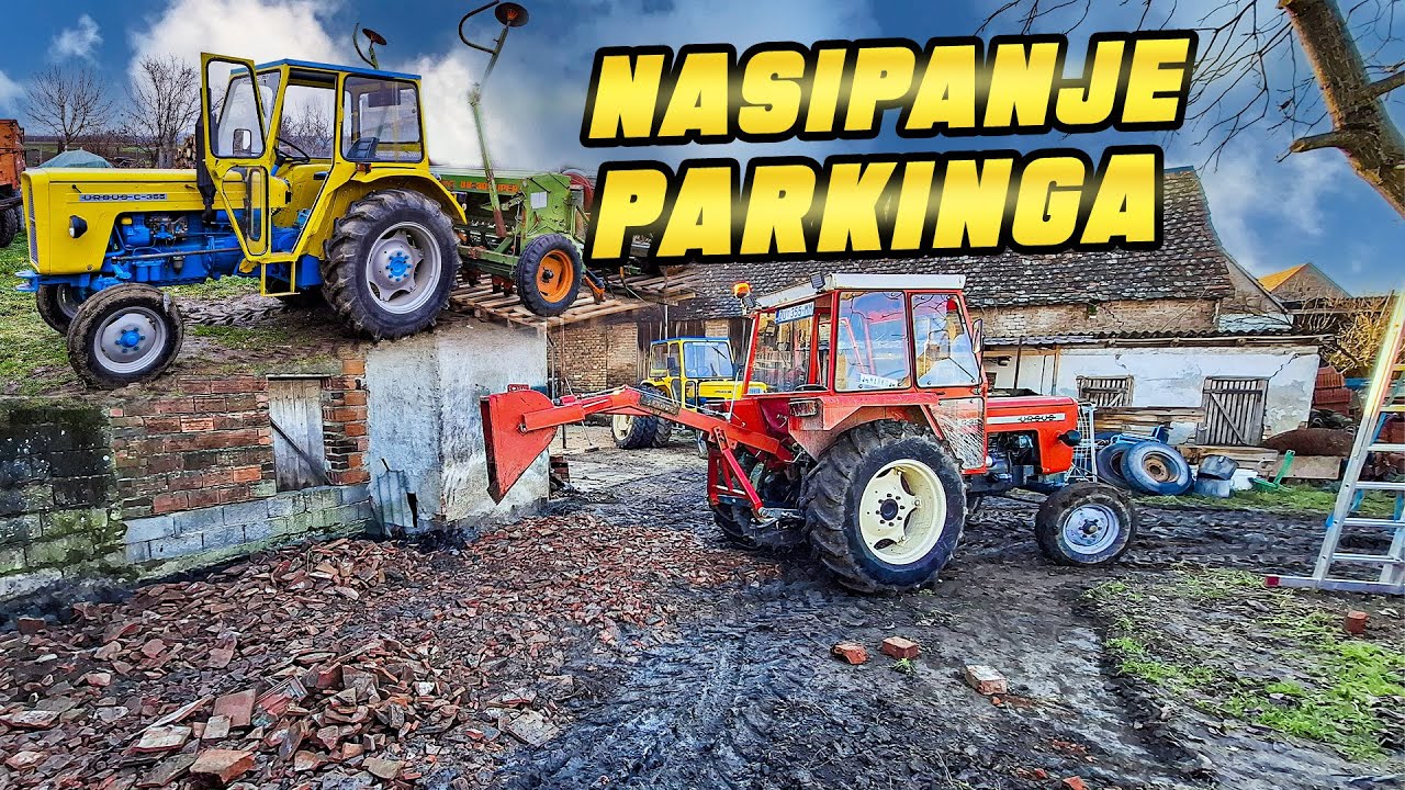 Preslagivanje strojeva i nasipanje dvorišta | Novi parking u nastajanju