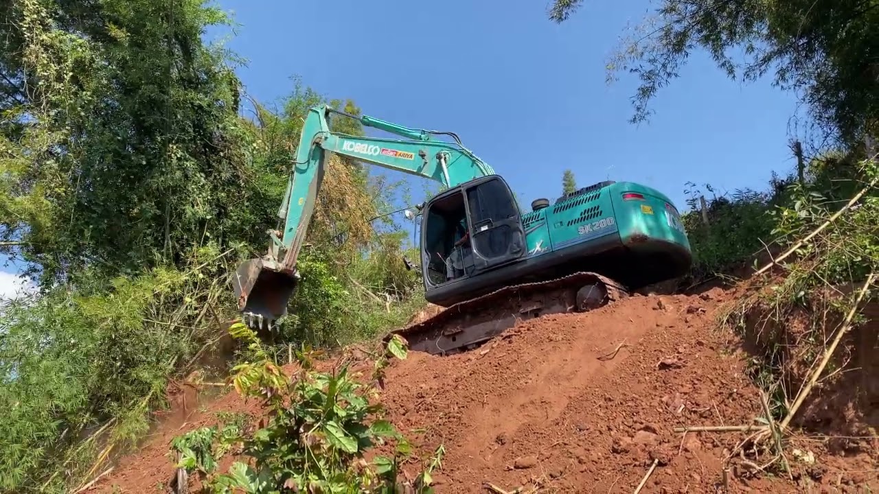 #kobelco #sk200 การขุดและการสร้างบ้าน