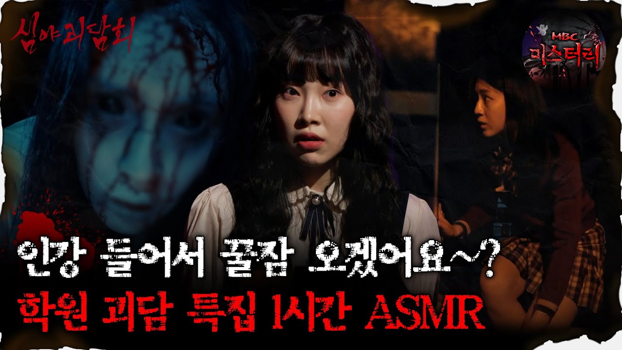 [#심괴ASMR] 인강 들어서 꿀잠 오겠어요~? 학원 괴담 특집 1시간 ASMR  #심야괴담회 #심괴 #어둑시니 #midnight #horrorstory MBC241020방송