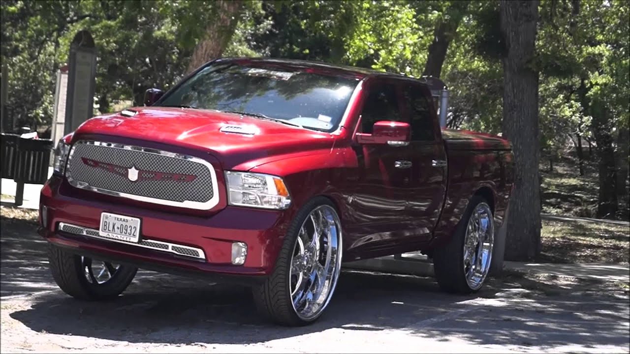 Dodge Ram on 32s engraved asanti wheels  with air bags