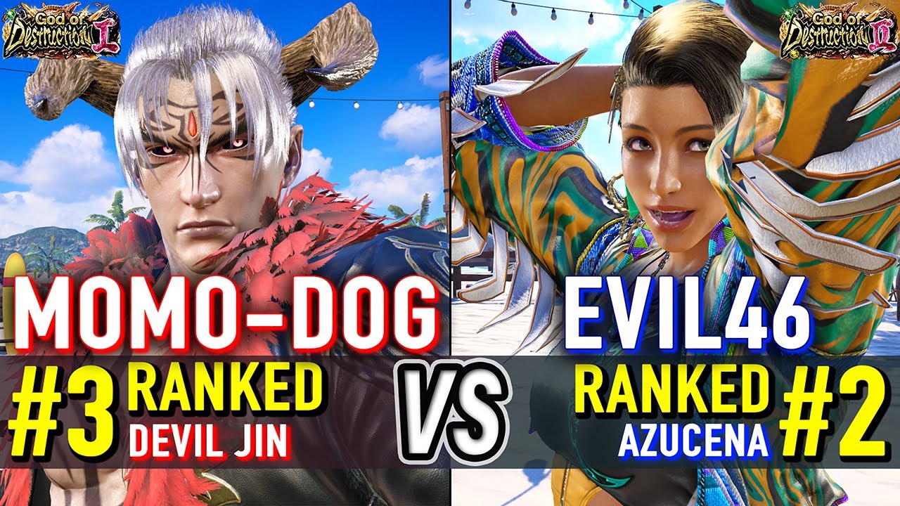 T8 🔥 MOMO-DOG (#3 Ranked Devil Jin) vs EVIL46 (#2 Ranked Azucena) 🔥 Tekken 8 High Level Gameplay