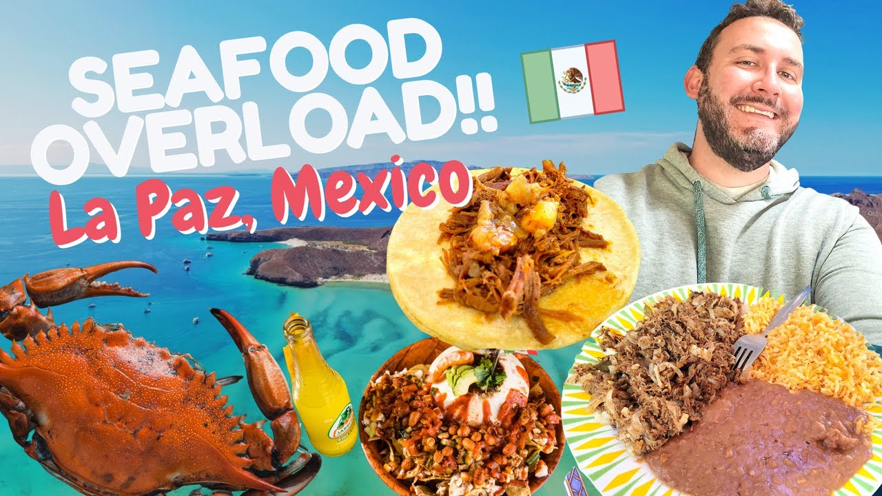 МЕКСИКАНСКАЯ УЛИЧНАЯ ЕДА в Ла-Пасе, Мексика!! 🇲🇽 ПЕРЕГРУЗКА МОРСКИХ ПРОДУКТОВ + КОСТНЫЙ МОЗГ Тако...