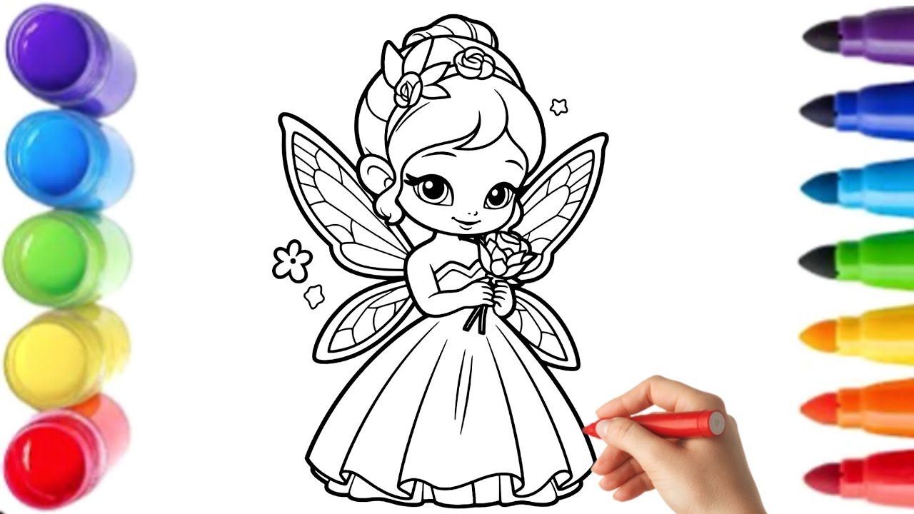 Cute Fairy Drawing, Painting & Coloring For Kids and Toddlers_ Kids Art