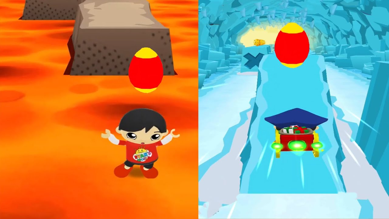 TAG WITH RYAN RED TITAN VS AMERICAN TITAN WITH ROCKET SLEIGH GAMEPLAY
