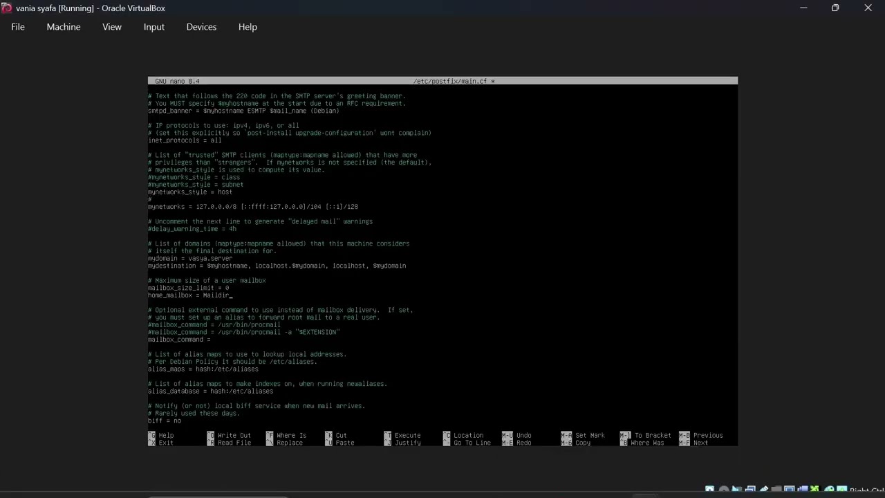 Tugas video instalasi debian menggunakan web mail