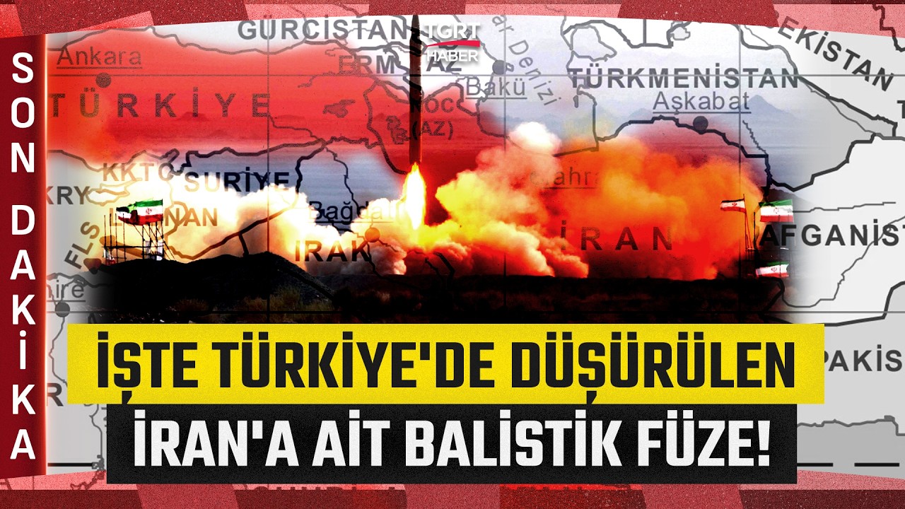 İran'dan Türkiye Topraklarına Füze Atıldı! İşte Düşürülen Balistik Füzenin Görüntüsü - TGRT Haber