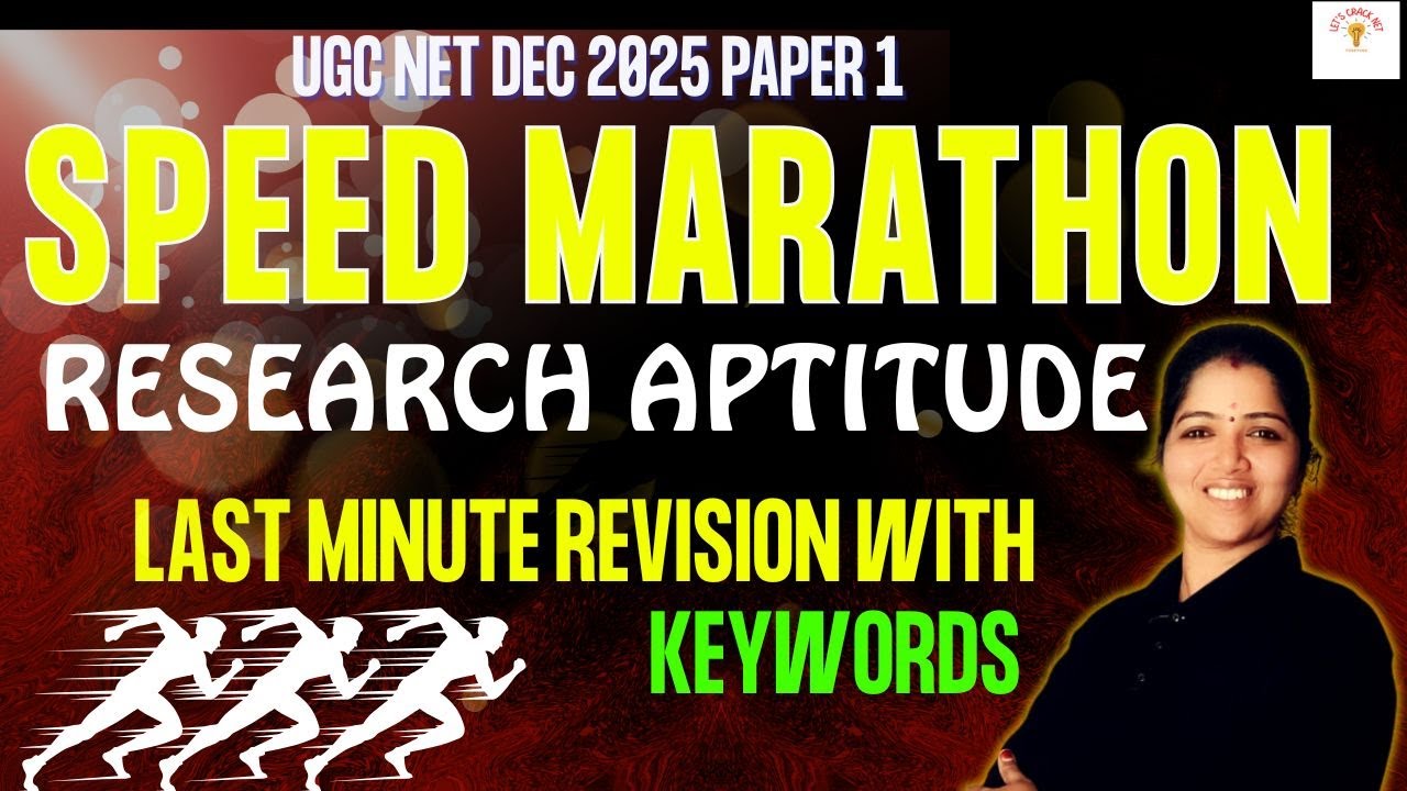 UGC NET Paper 1 | Research Aptitude SPEED MARATHON 🚀 | Last-Minute Revision with Keywords