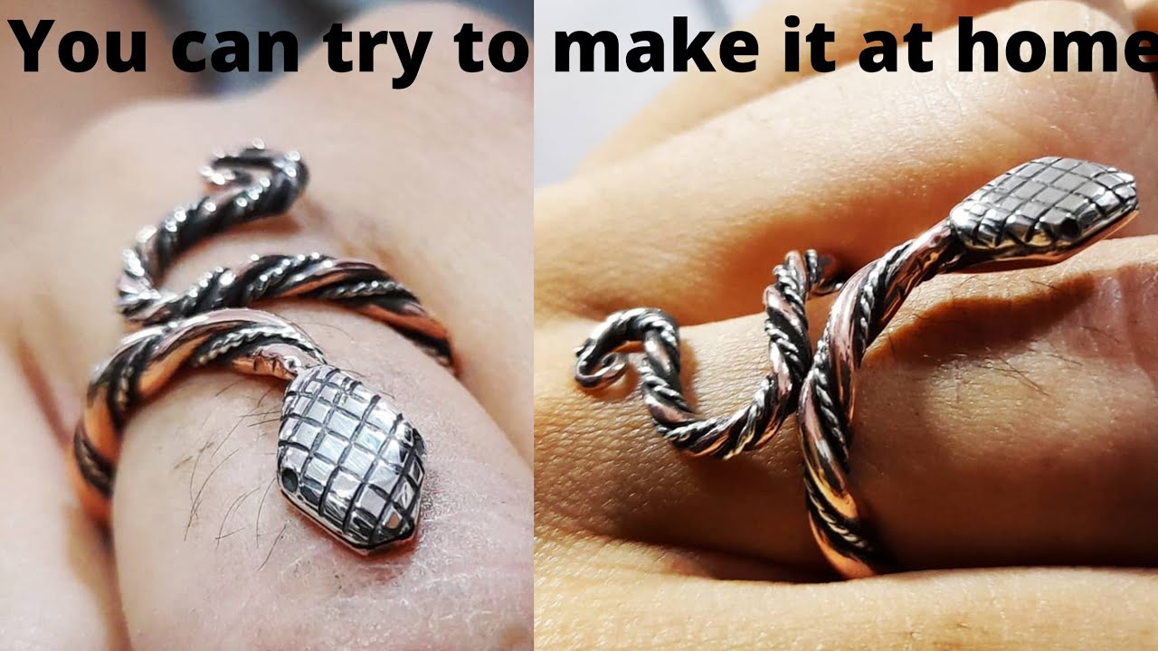 Silver and copper snake rings are very easy to make