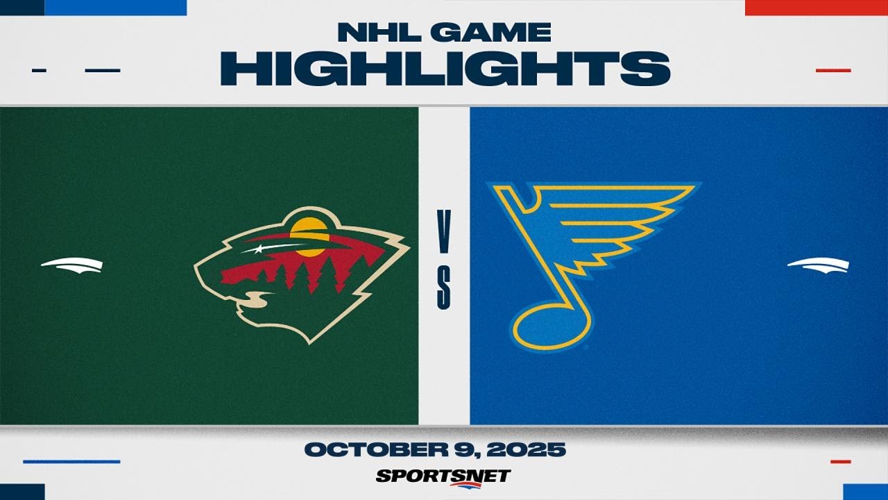NHL Highlights | Wild vs. Blues - October 9, 2025