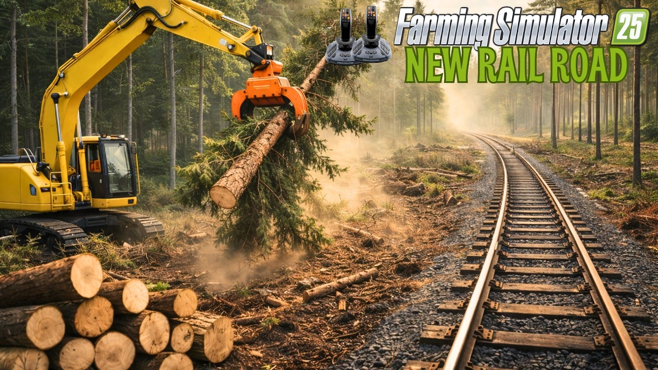 Clearing an ENTIRE Forest for My Private Railroad 🚂🌲 | FS25
