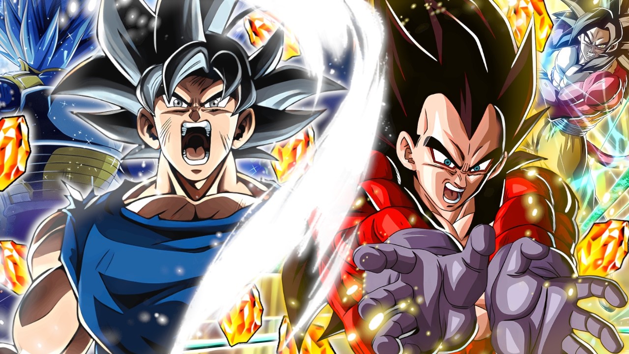 Essas Summons nos Goku UI + Vegeta SSBE e SSJ4 foram... (Dokkan Battle 11° Aniversário Parte 2)