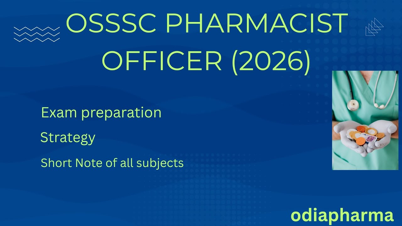 For Pharmacist officer 2026 Exam pattern  #odia #pharmacist #ossscpharmacistexam #aspirants 