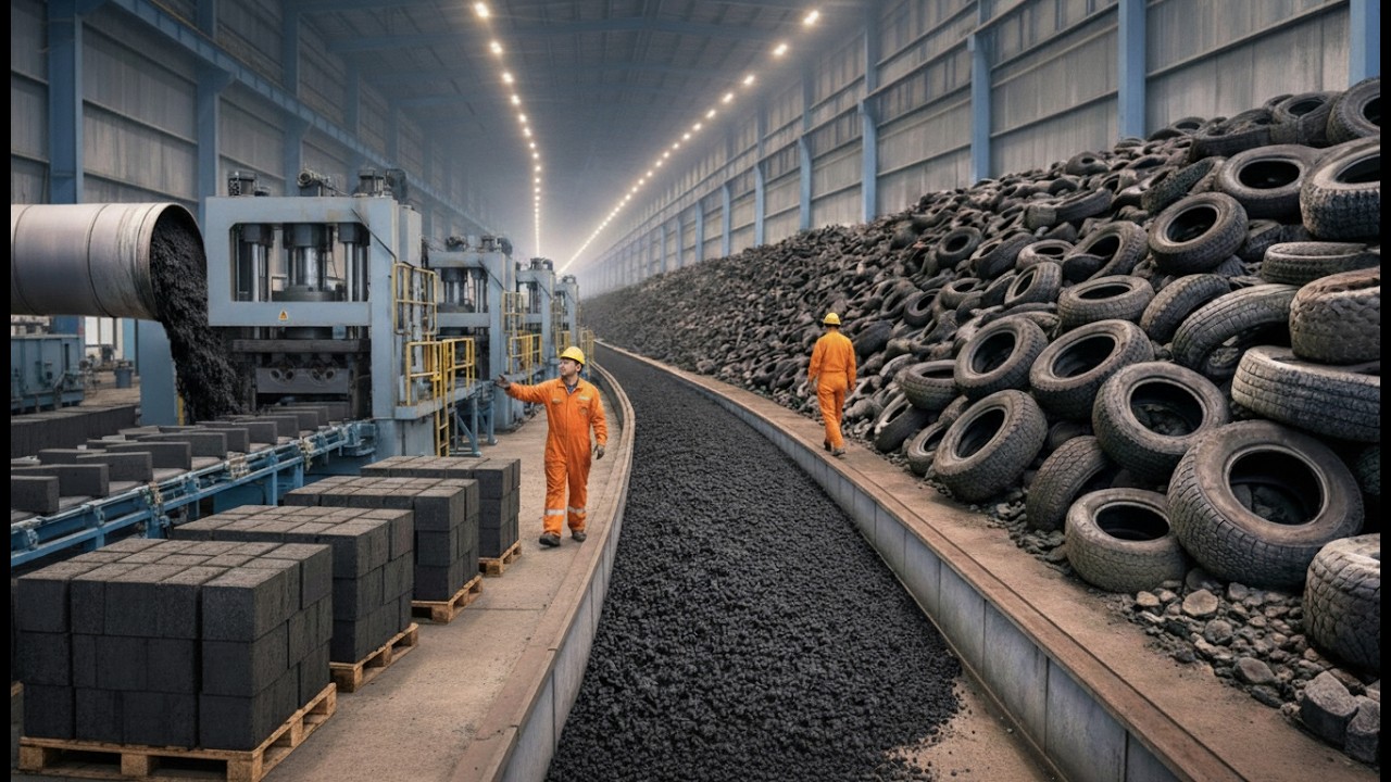 How Millions of Scrap Tires Are Transformed Into Durable Rubber Bricks