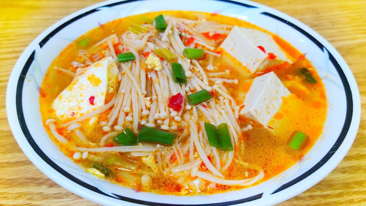 ENAK BANGET ‼️ JAMUR ENOKI DIMASAK KUAH SEPERTI INI
