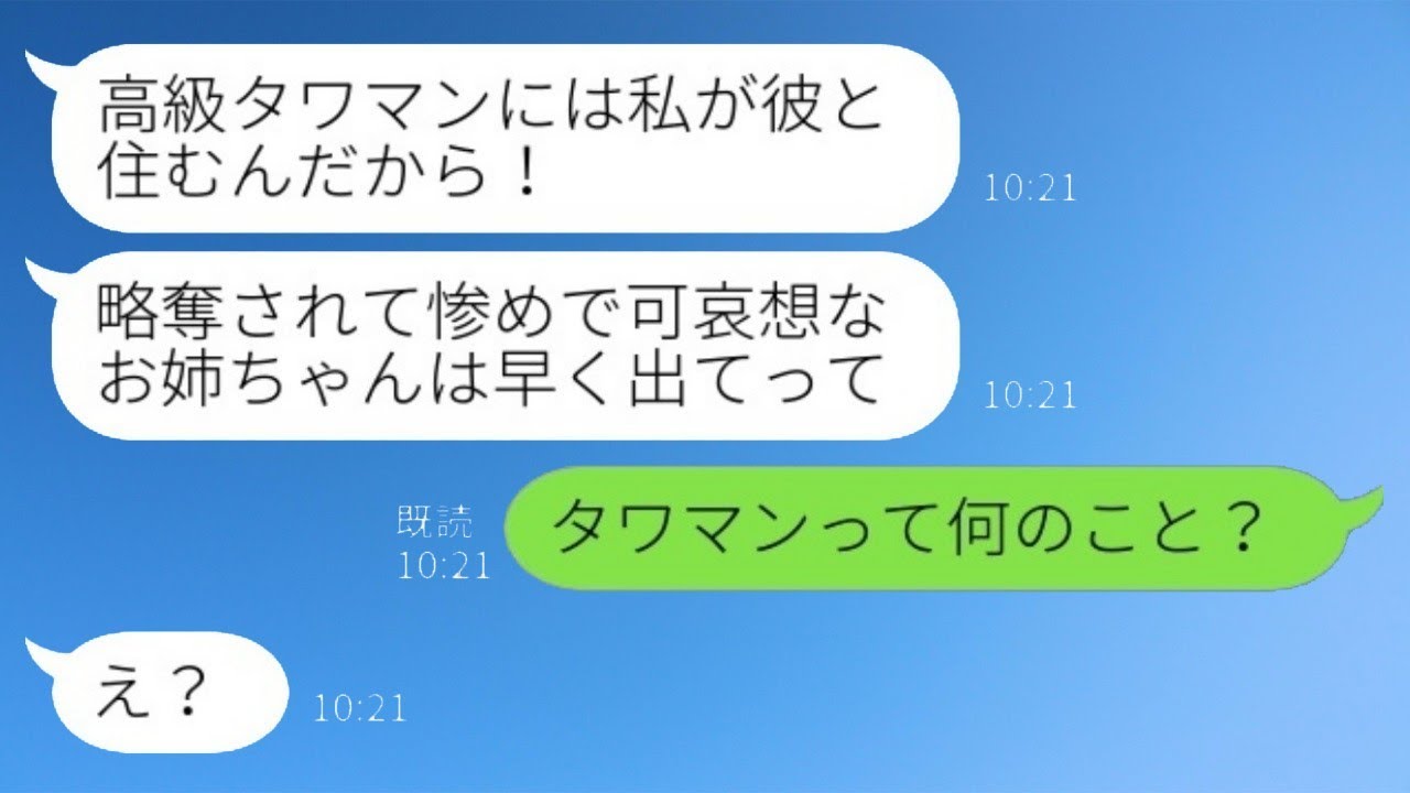 夫と別れた直後に新しい夫と結婚した妹が、「高級タワーマンションには彼と住むから、捨てられた可哀想な女は早く出て行って！」と言った。私が「タワマンって何？」と尋ねると、勘違いした妹に全てを教えたら…