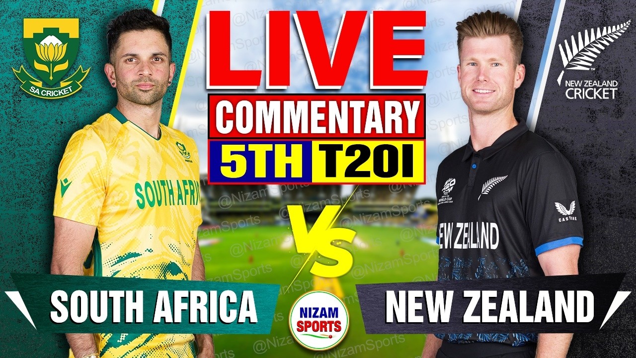 🔴Live:  New Zealand vs South Africa | NZ vs SA | 5th T20I | Live Cricket Score & Commentary