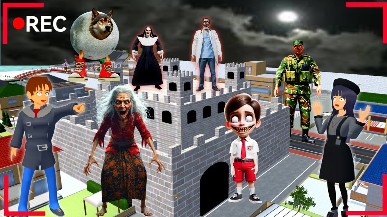 Yuta Mio Panik CCTV Rekam HANTU NENEK PAKANDE ANOMALI SERANG BENTENG SAKURA😱Sakura School Stimulator