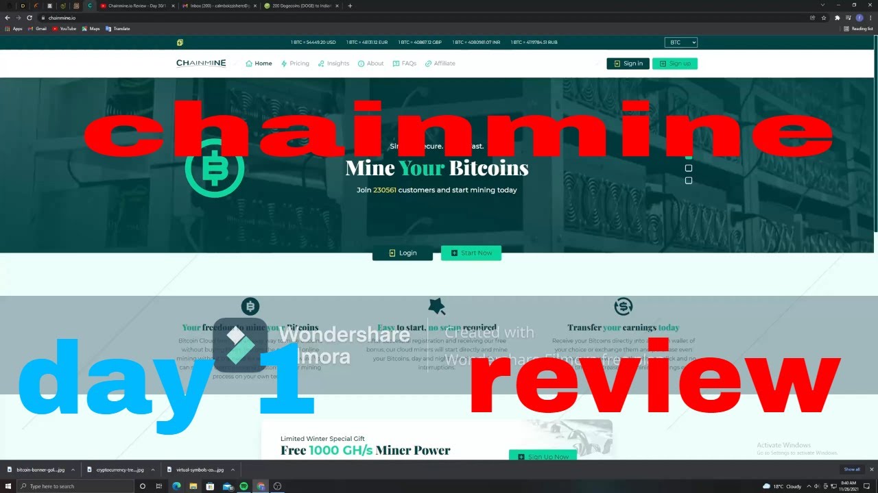 Best Free Bitcoin Mining Site 2021-Free Cloud Mining Site Chainmine.io Review