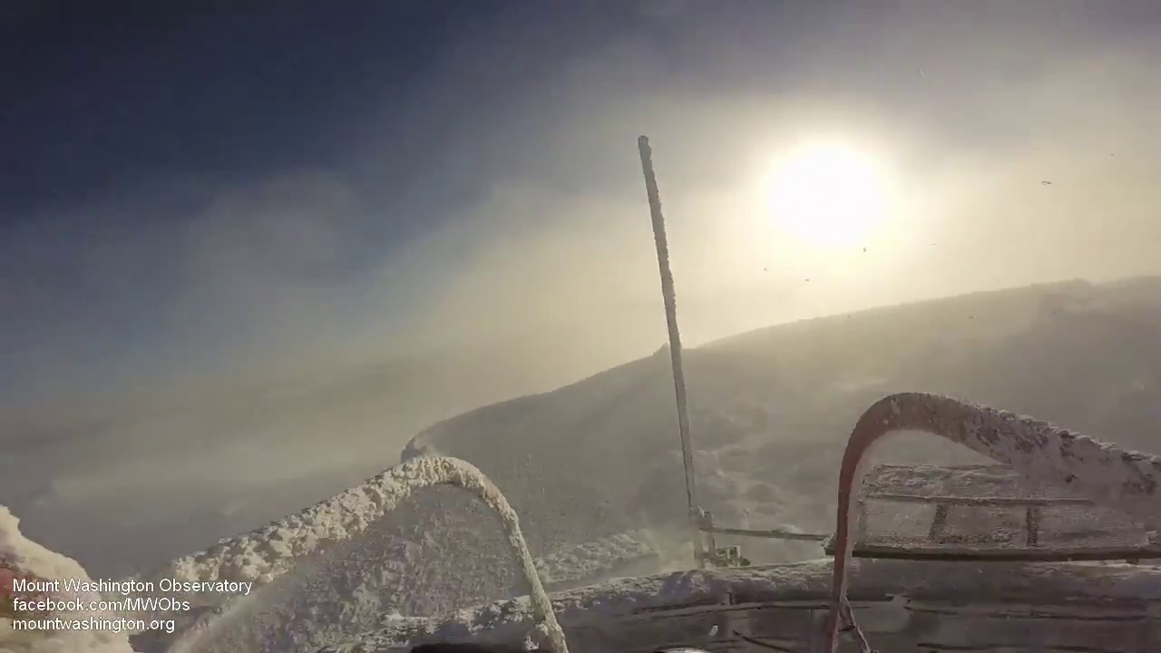 Boiling Water Poured out in -34 F Temperatures and Hurricane Force Winds