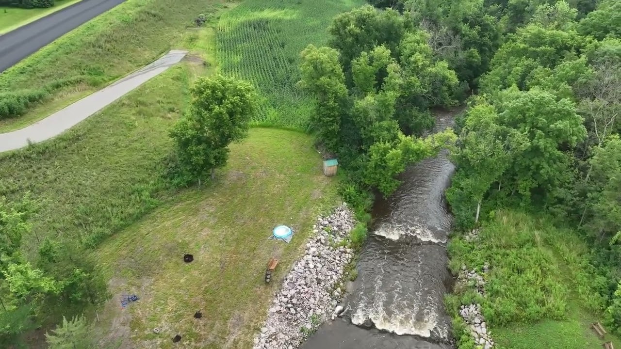 Bevens Creek Dam removal flyover August 6, 2025.