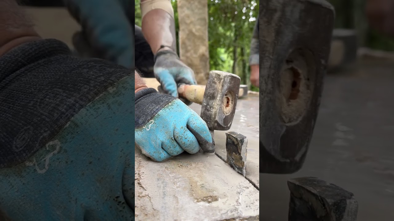 Como cortar uma pedra de uma tonelada ao meio. Segue pra acompanhar nossa jornada no nosso terreno
