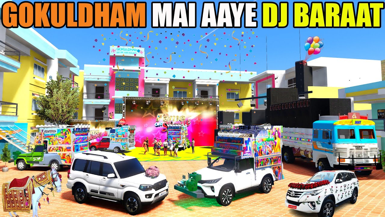 GOKULDHAM MAI AAYE DJ BARAAT PART 3 | GTA 5 😲