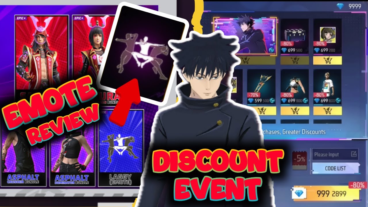 FF Indonesia Server 😱 Jujutsu Kaisen Relay Mart DISCOUNT Event! | New Event Today