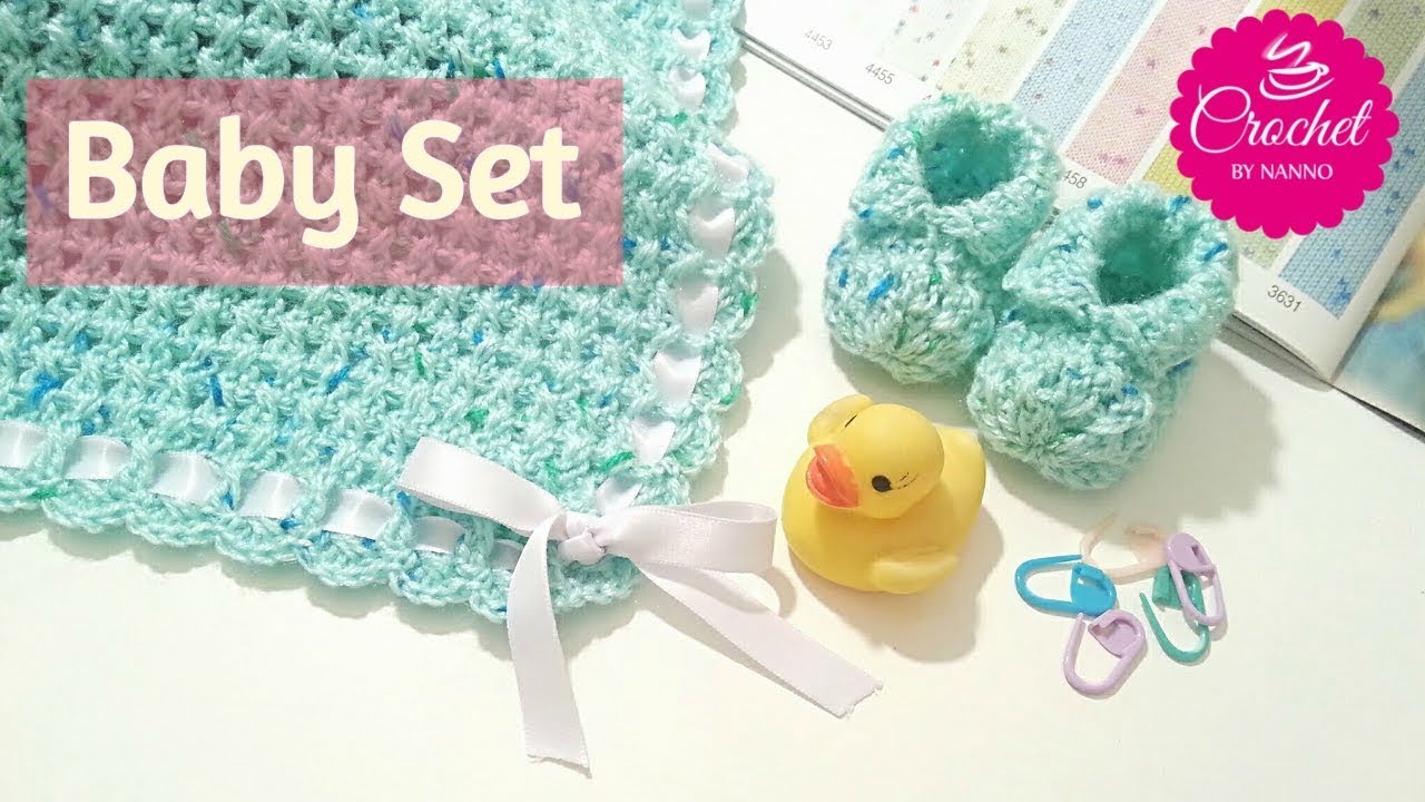 HOW TO CROCHET A BABY BLANKET #1 Very Fast & Easy Baby Set |☕THE CROCHET SHOP by NANNO