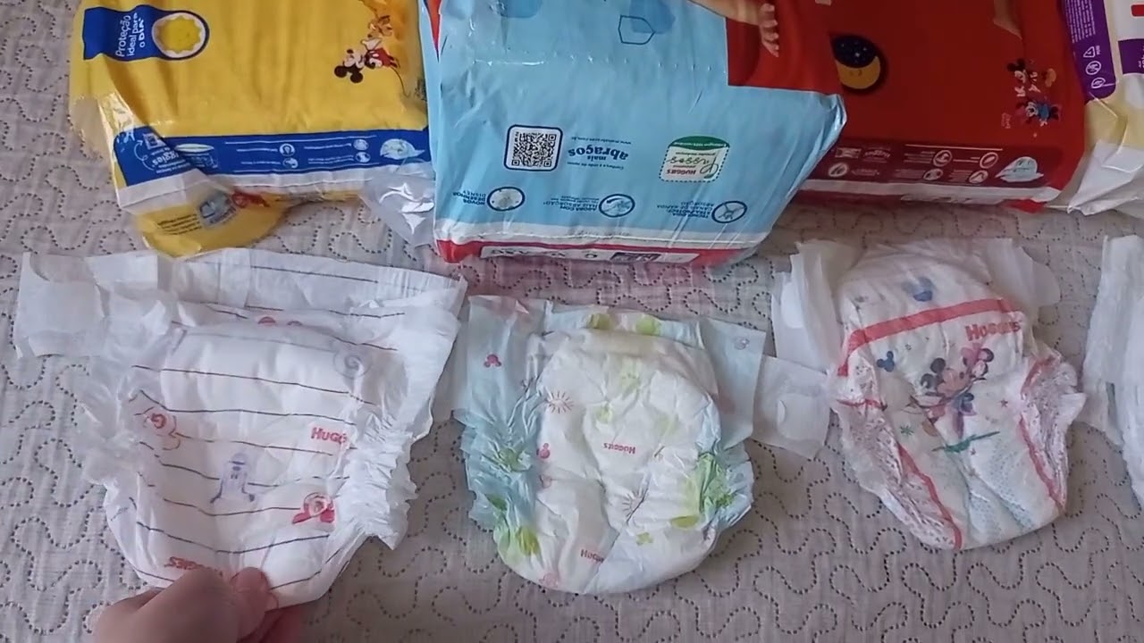 Comparando TODAS as fraldas Huggies - Proteção Dia, Tripla Proteção, Supreme Care e Natural Care