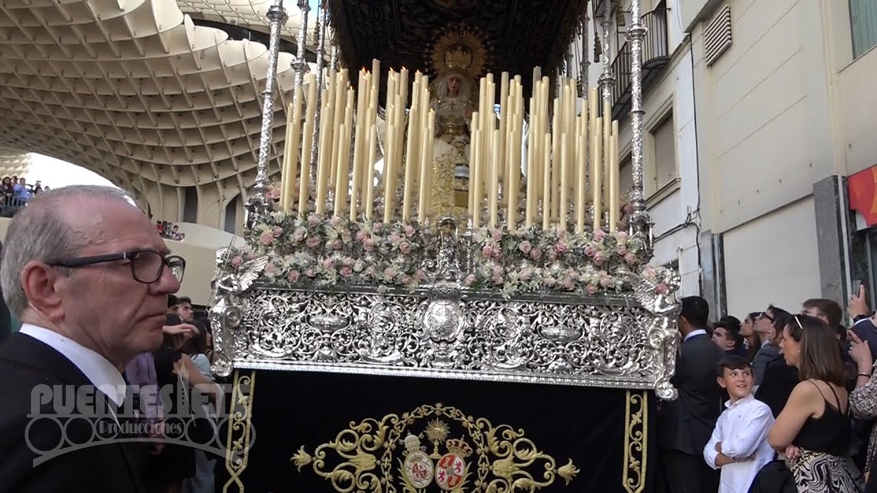 Virgen de las Lágrimas. Hermandad de la Exaltación. Jueves Santo de 2022 en Sevilla.