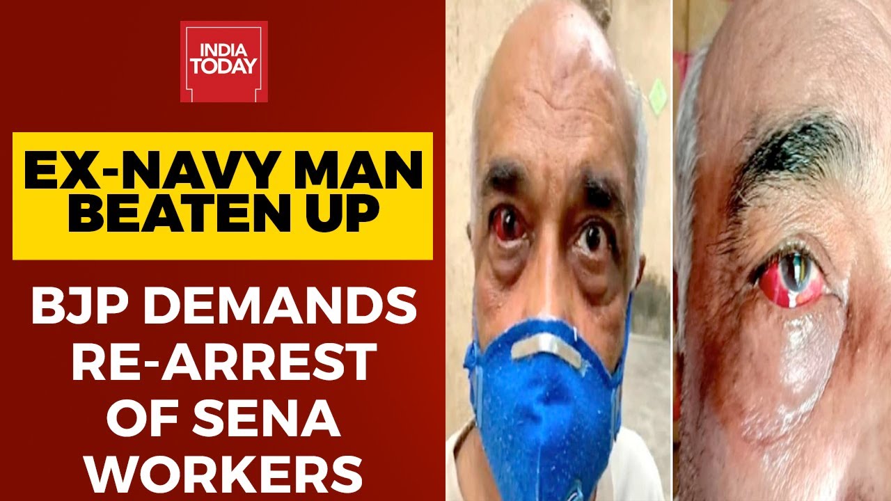 BJP Workers With Ex-Navy Veteran's Daughter Protest Against Shiv Sena, Demand Re-Arrest Of Culprits