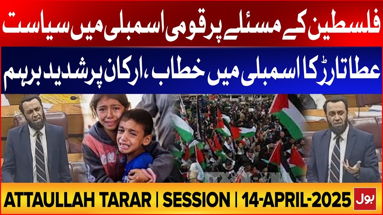 Attaullah Tarar Speech In National Assembly | Politics On Palestine Issue In Pakistan |14 April 2025