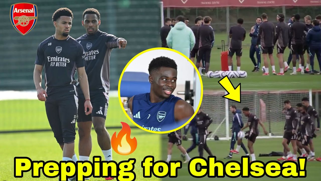 Bukayo Saka Returns✅Myles Lewis Kelly Joins Three Lions🔥Arsenal Training Today for Chelsea,Nwaneri
