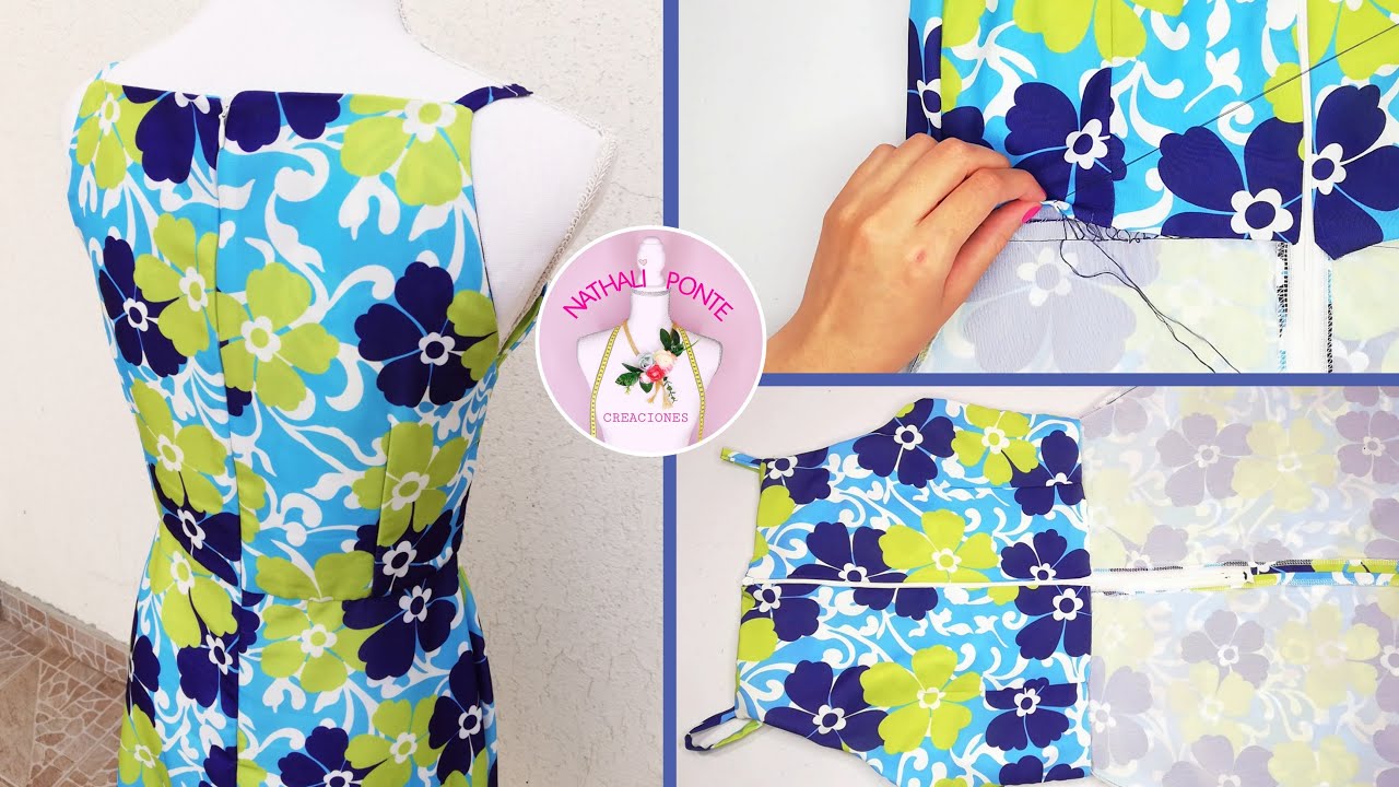 🌸 #36 COMO COSER CREMALLERA INVISIBLE A UN VESTIDO CON FORRO Y HACER UNA COSTURA ESCONDIDA A MANO