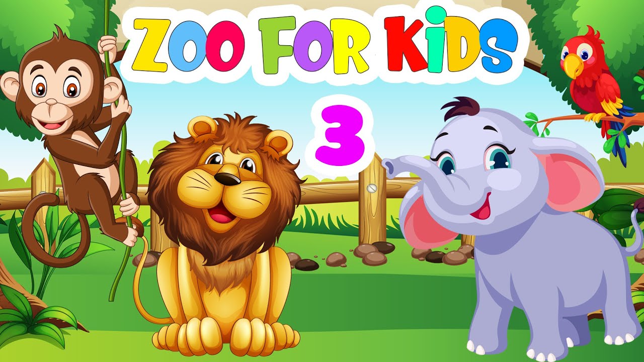 Animals At The Zoo | 3  Learning About Zoo Animals | Vocabulary video for kids