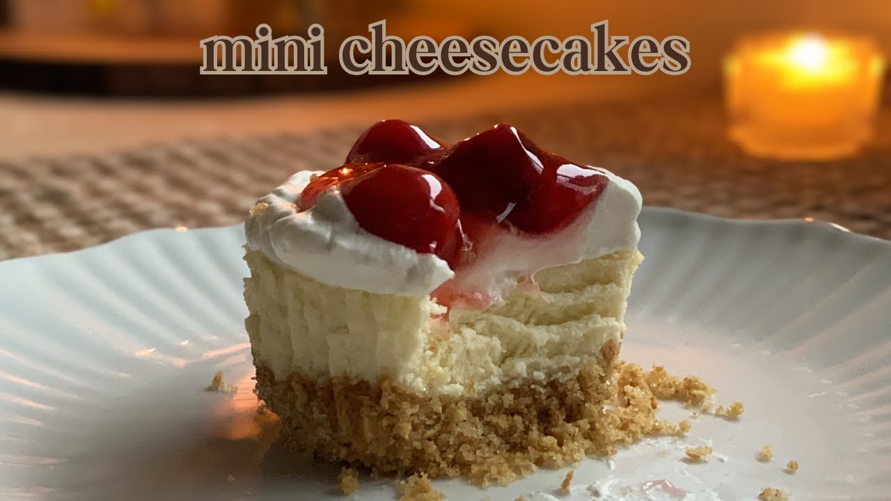 Creamy Mini Cheesecakes 🍒 Bake With Me