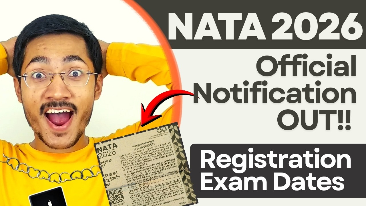 Official Notification Out! | NATA 2026 Registration Exam Dates | Sachin Prajapat