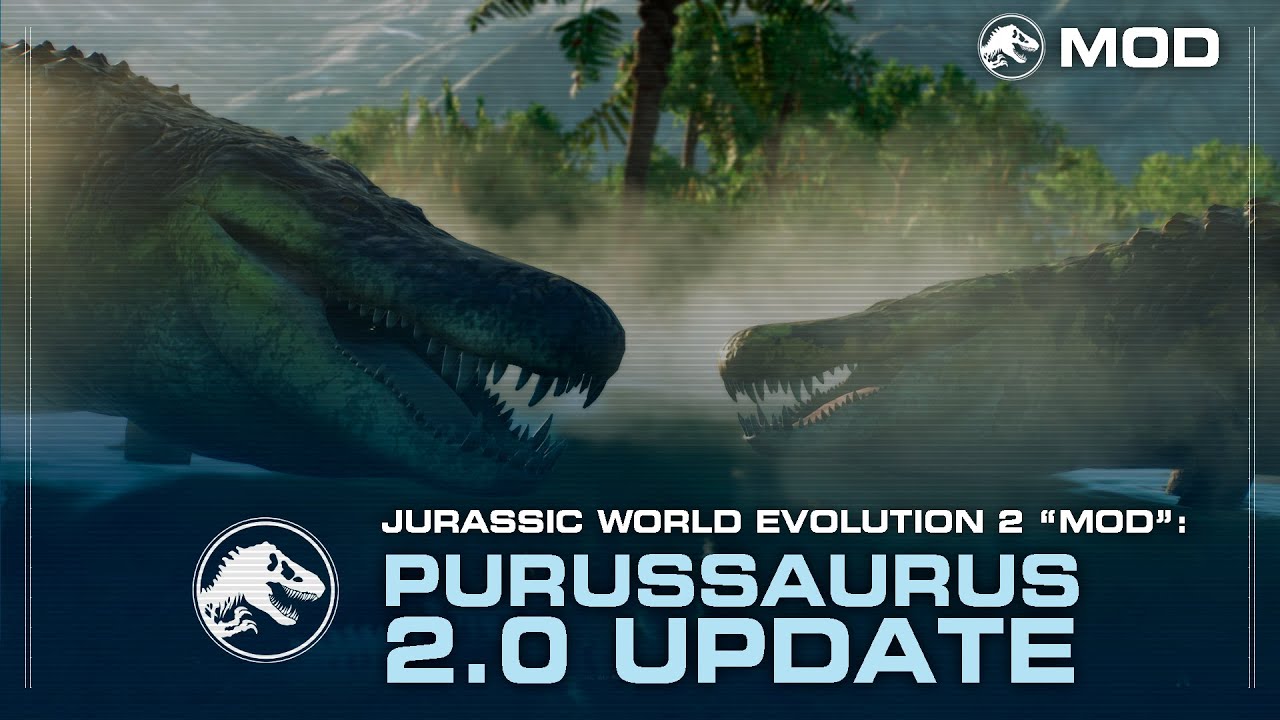 Purussaurus 2.0 Update Showcase (Land Species + Skins) | JWE2 Modding