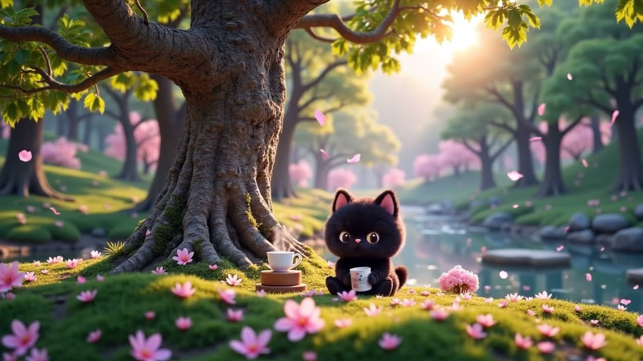 peaceful morning 🌸 Lofi melodies accompanied by nature sounds | Helps with focus, studying, Relax