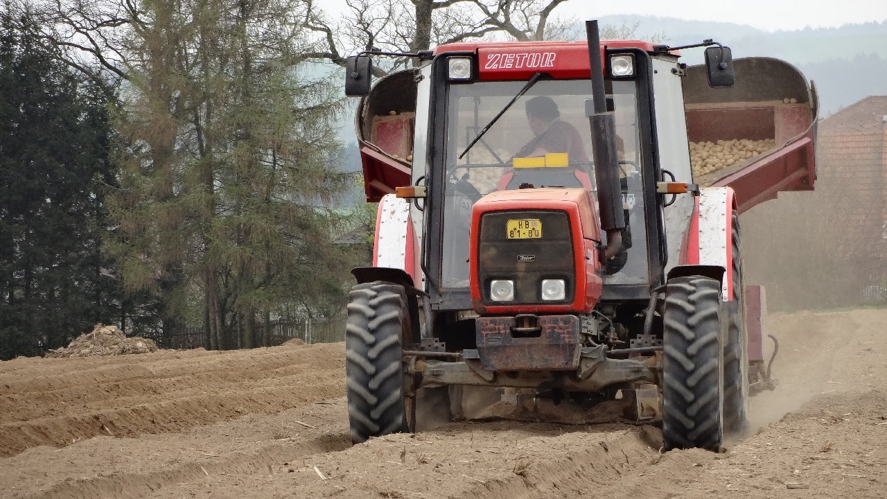 ZD Kochánov Zetor 9540 Sázení Brambor 2012