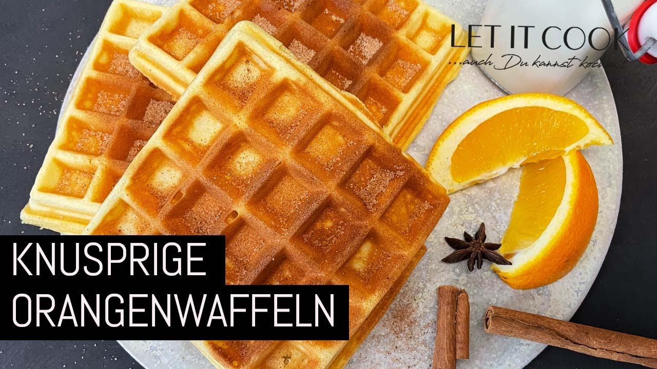 Orangenwaffeln mit Buttermilch