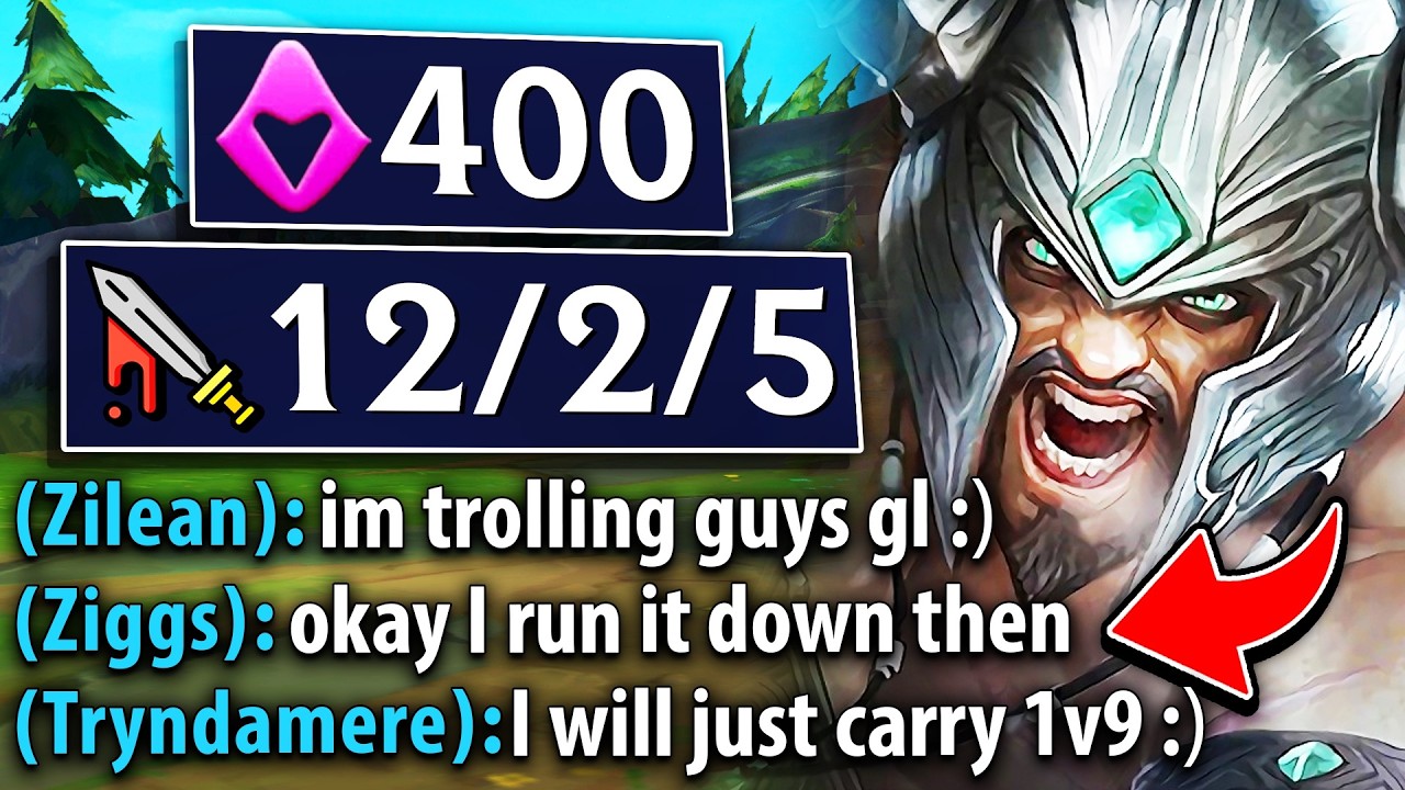 My team trolled me and tried to lose... so instead I go 1v9 god mode on Trynd