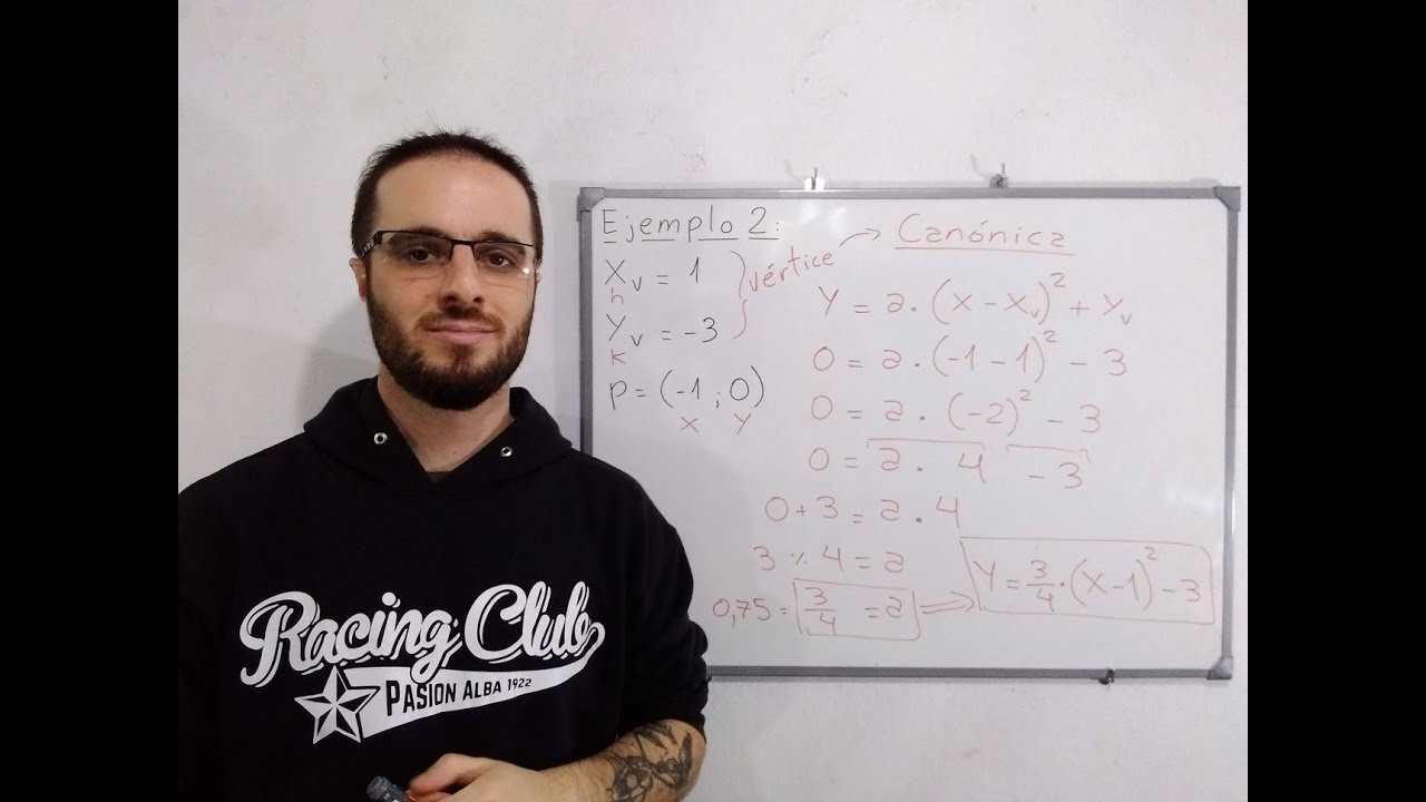 Hallar la ecuación de una función Cuadrática a partir de algunos datos.