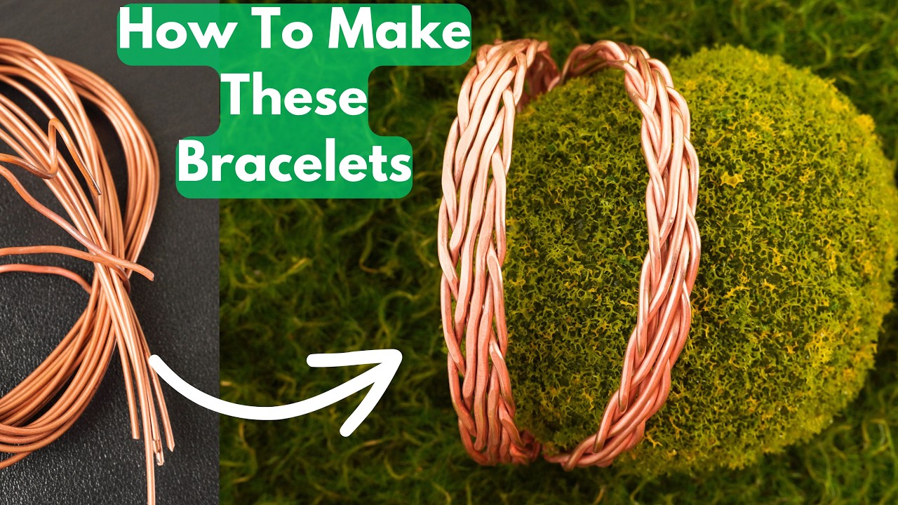 How to Make Braided Copper Wire Bracelets 🌿 DIY Jewelry Tutorial