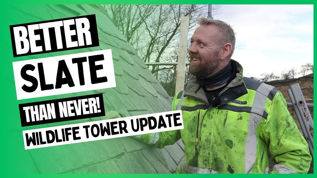 Wildlife Tower 3 - Lead Bat Vents, Reclaimed Roofing Slates, Leadwork and Oak Frame Roof