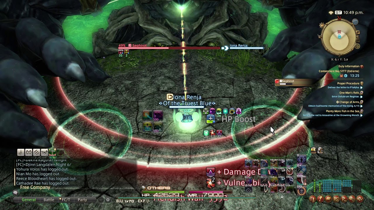 FFXIV Sephirot (Extreme) Solo Blue Mage (No echo) (Green debuff)