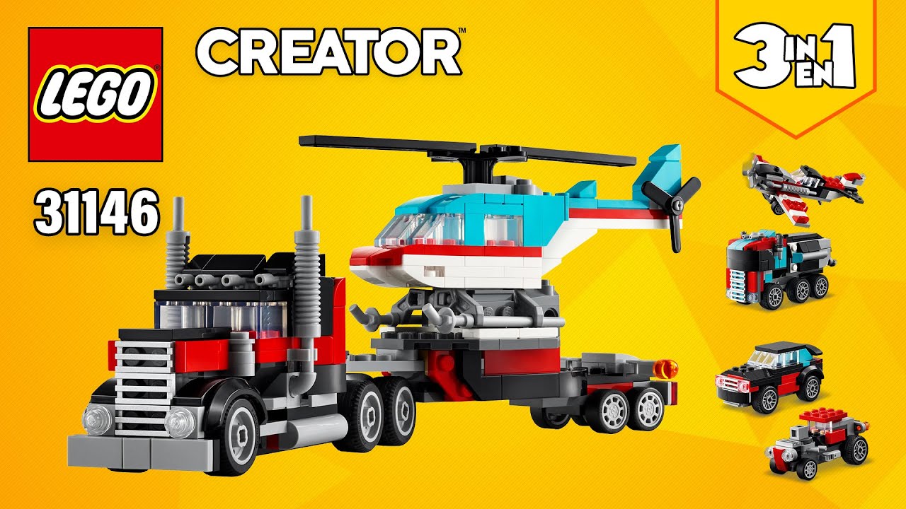 LEGO® Creator 3in1 Flatbed Truck with Helicopter (31146)[270 pcs] EXTRA Confections 