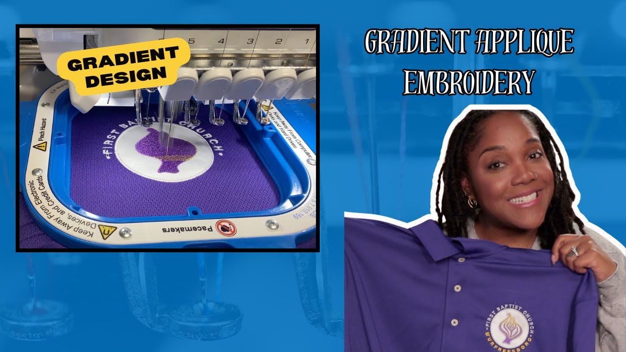 Gradient Embroidery Patch Embroidery | Embroidery Applique Left Chest Logo | Embroidery Business