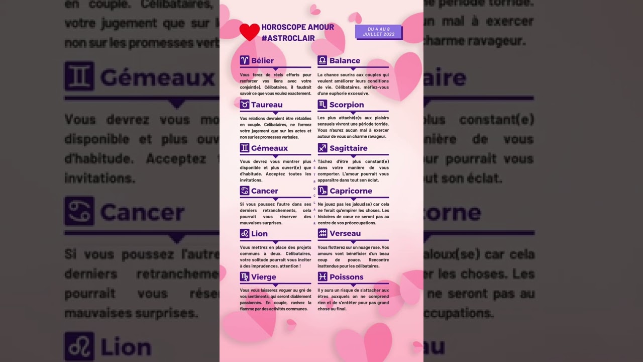 #horoscope #semaine #amour #argent #astrology #zodiac  #zodiacsigns #astrologie #astroclair #voyance