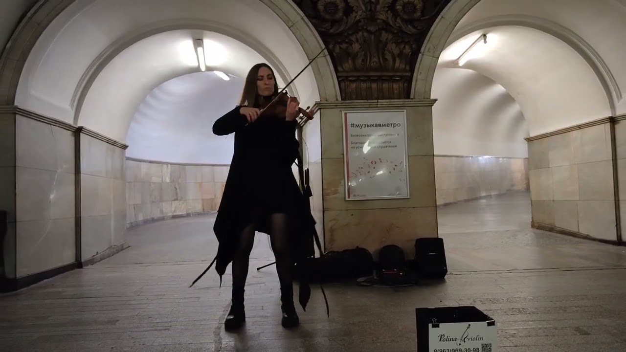 Billie Eilish - bad guy - #Cover Суперхит 2019 года исполняет в метро Москвы скрипачка Polina Violin